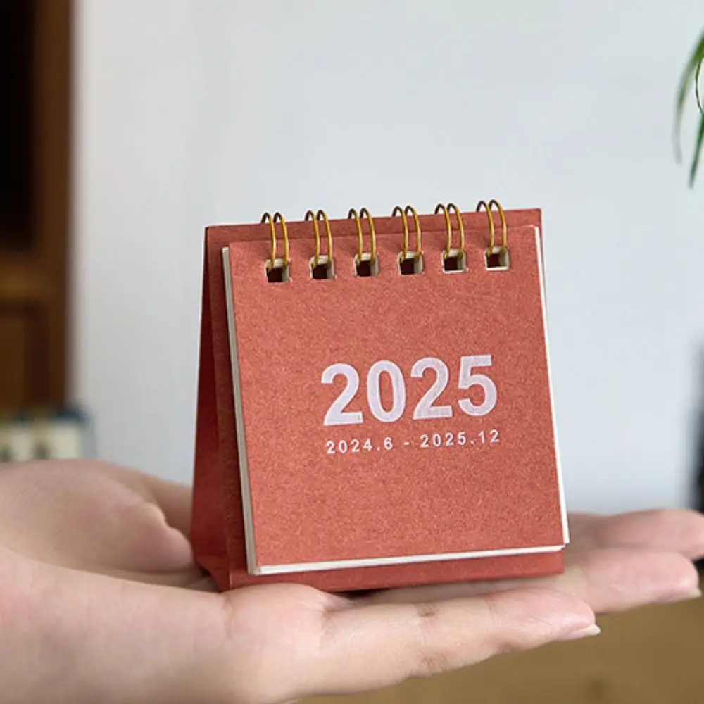 2025 Thick Paper Desk Calendar Office School Supplies Simple Desktop Decorations Home Decoration Knickknacks Daily Planner