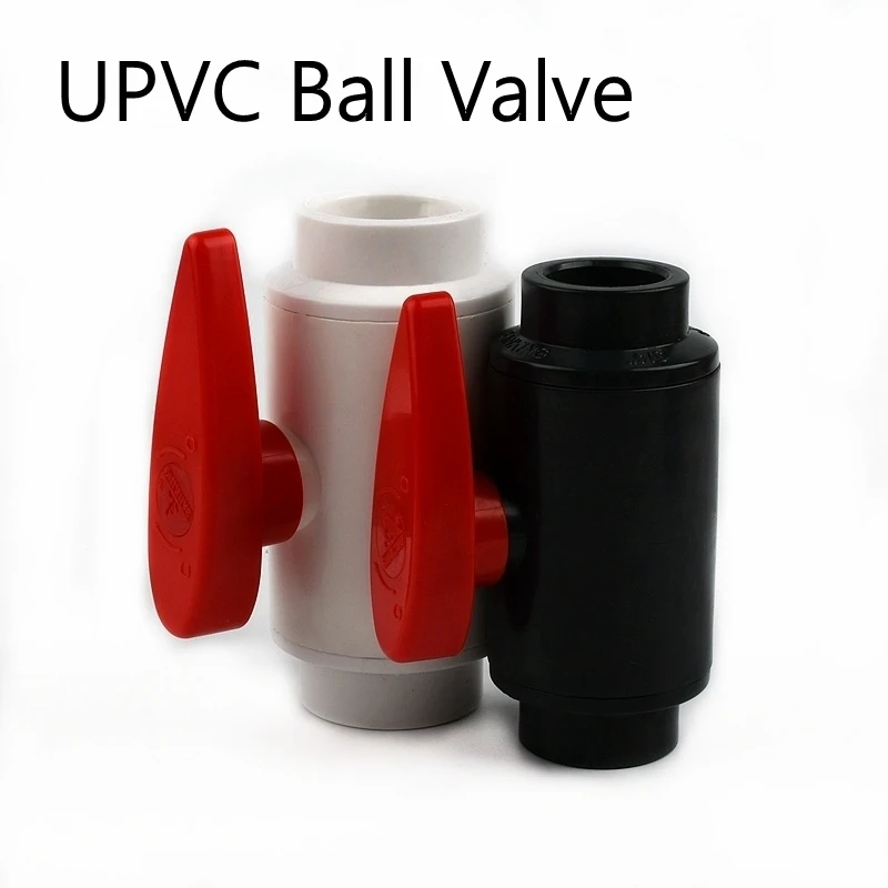 UPVC Ball Valve Straight Trough Aquarium Tank Garden Irrigation High Quality Pipe Adapter Connector Fittings I.D 20-110mm 1PC