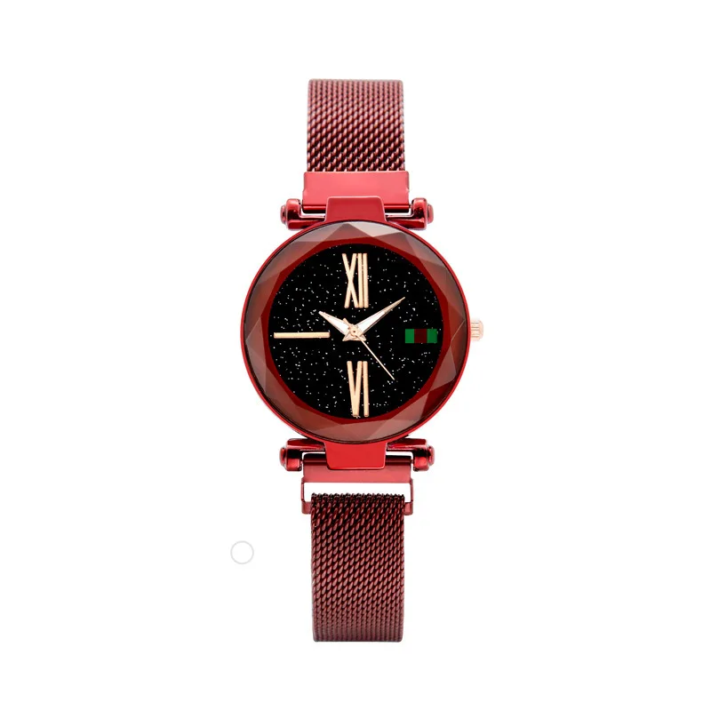 2024 New Popular Women Watches Fashion Starry Sky Ladies Quartz Clock Luxury Magnetic Mesh Female Wristwatch Gift for Watch