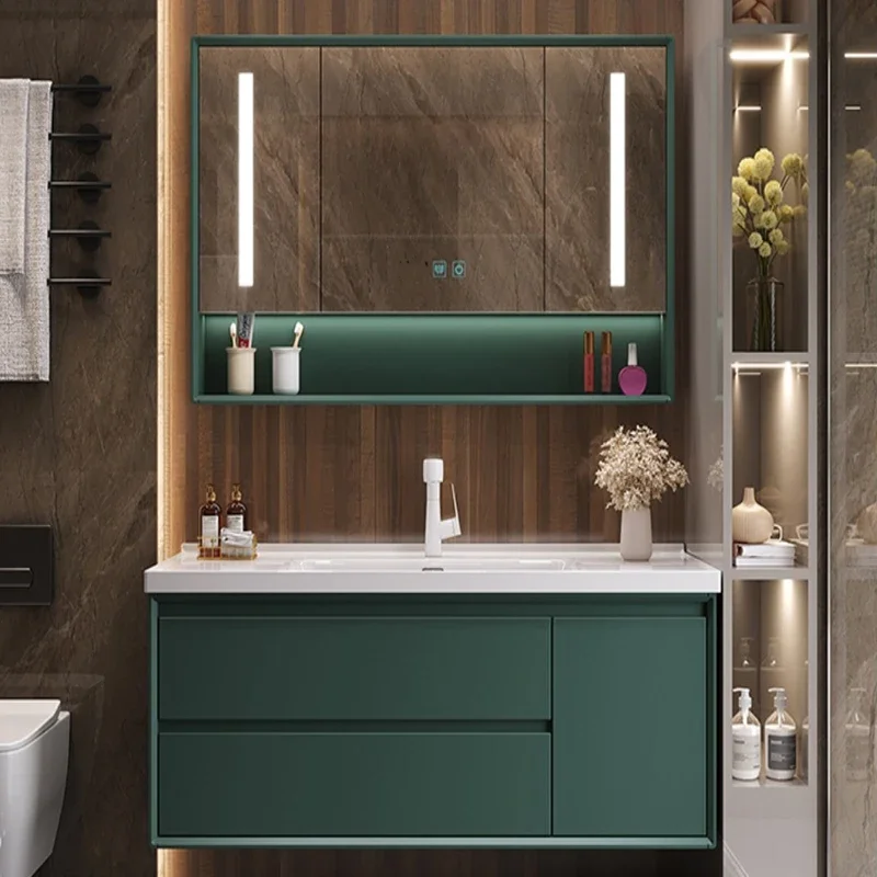 Bathroom Cabinet Washbasin Mirrors Storage Column Closed Toilet Multipurpose Wc Furniture Filing Cabinets Armoire Salon Station image 2