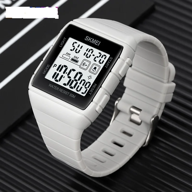 Trendy Stylish Teenager Students Sport Wrist Watch Countdown Alarm Clock 5Bar Waterproof LED Light Digital Watches for Men