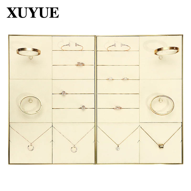 Jewelry display props beige necklace ring bracelet jewelry display frame live jewelry display set