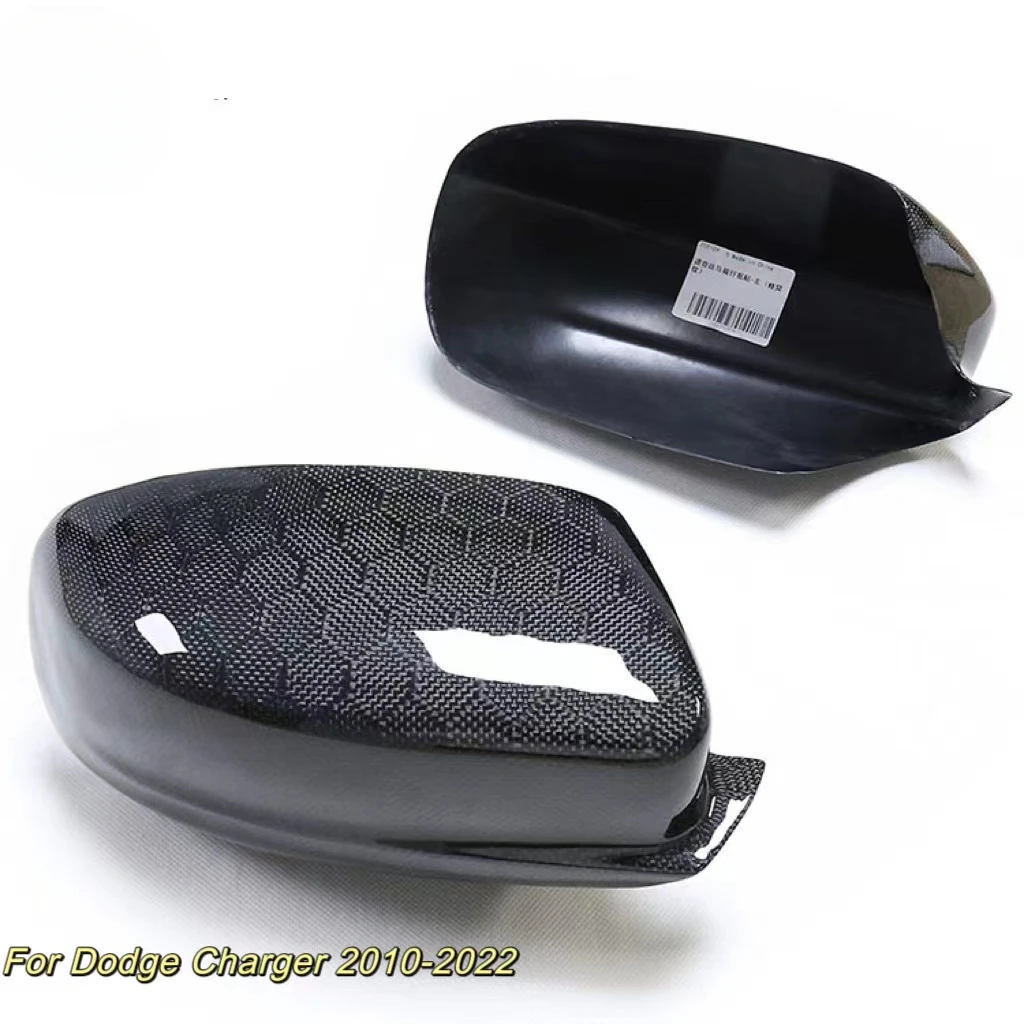 MRD for Dodge Charger 2010-2022 Carbon Fiber Rearview Mirror Cover Mirror Cap Sticker M Style