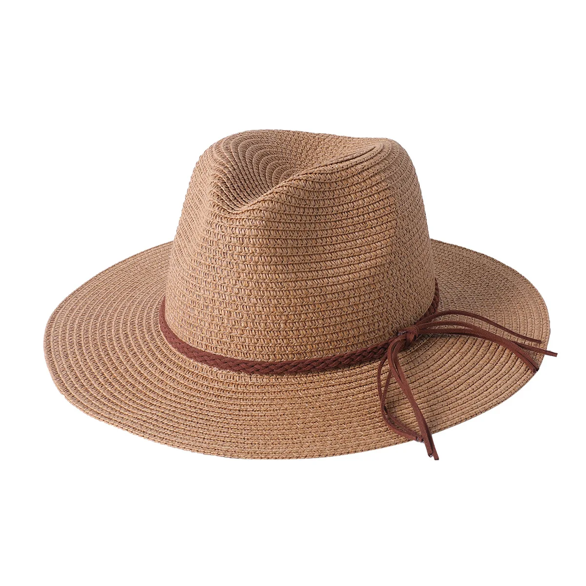 Sommer weiche geformte Strohhüte Damen/Herren Outdoor faltbare UV-Schutz Hut Panama Strand Sonnenhut