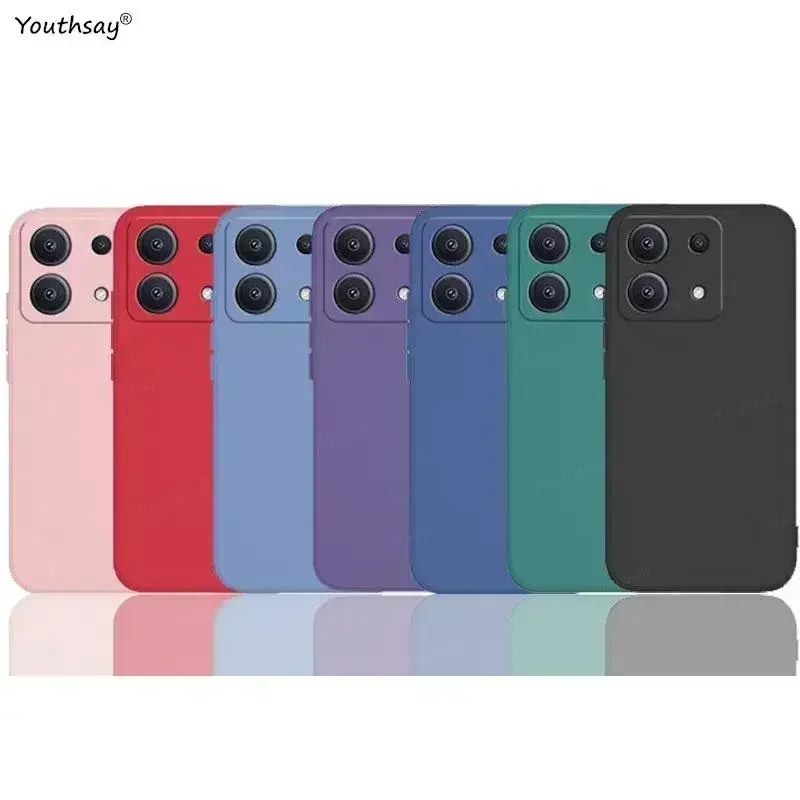 For Redmi Note 13 Pro Global Case Redmi Note 13 Pro Cover Funda Coque Original Liquid Silicone Soft Back Case Redmi Note 13 Pro