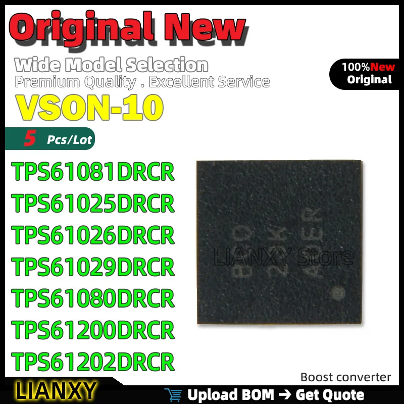 5pcs-vson-10-tps61081drcr-tps61025drcr-tps61026drcr-tps61029drcr-tps61080drcr-tps61200drcr-tps61202drcr-boost-conversor-novo