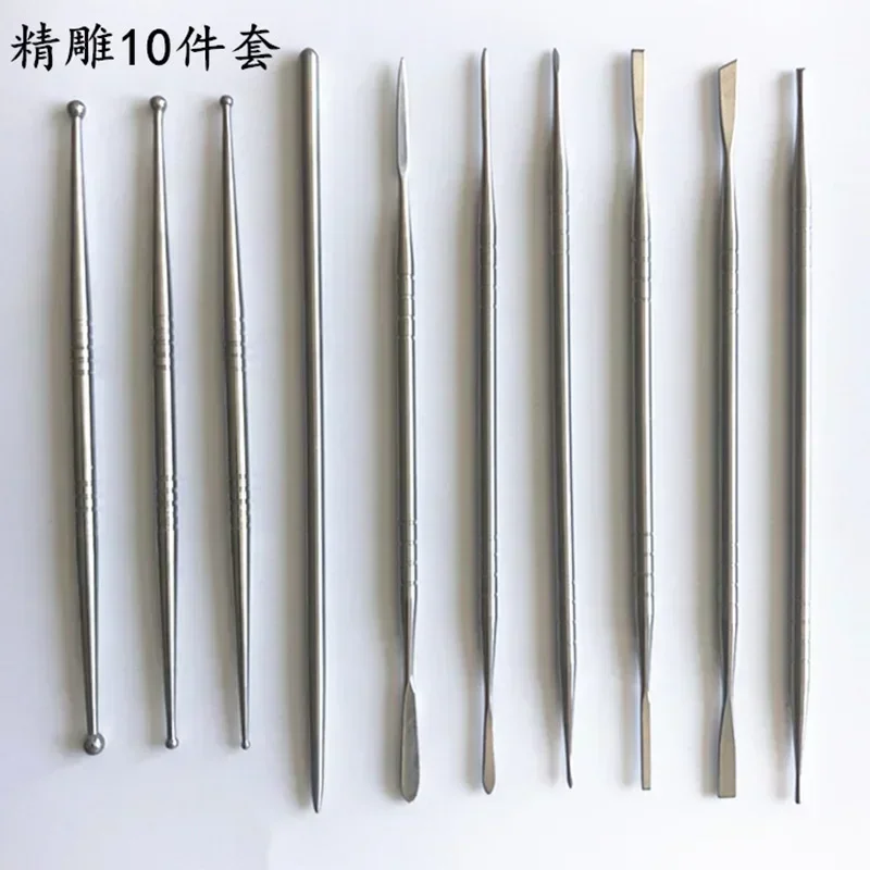 10pcs Stainless Steel Clay Sculpture Engrave Tools for Modeling Carving Crafts Ceramic Sculpting Tools