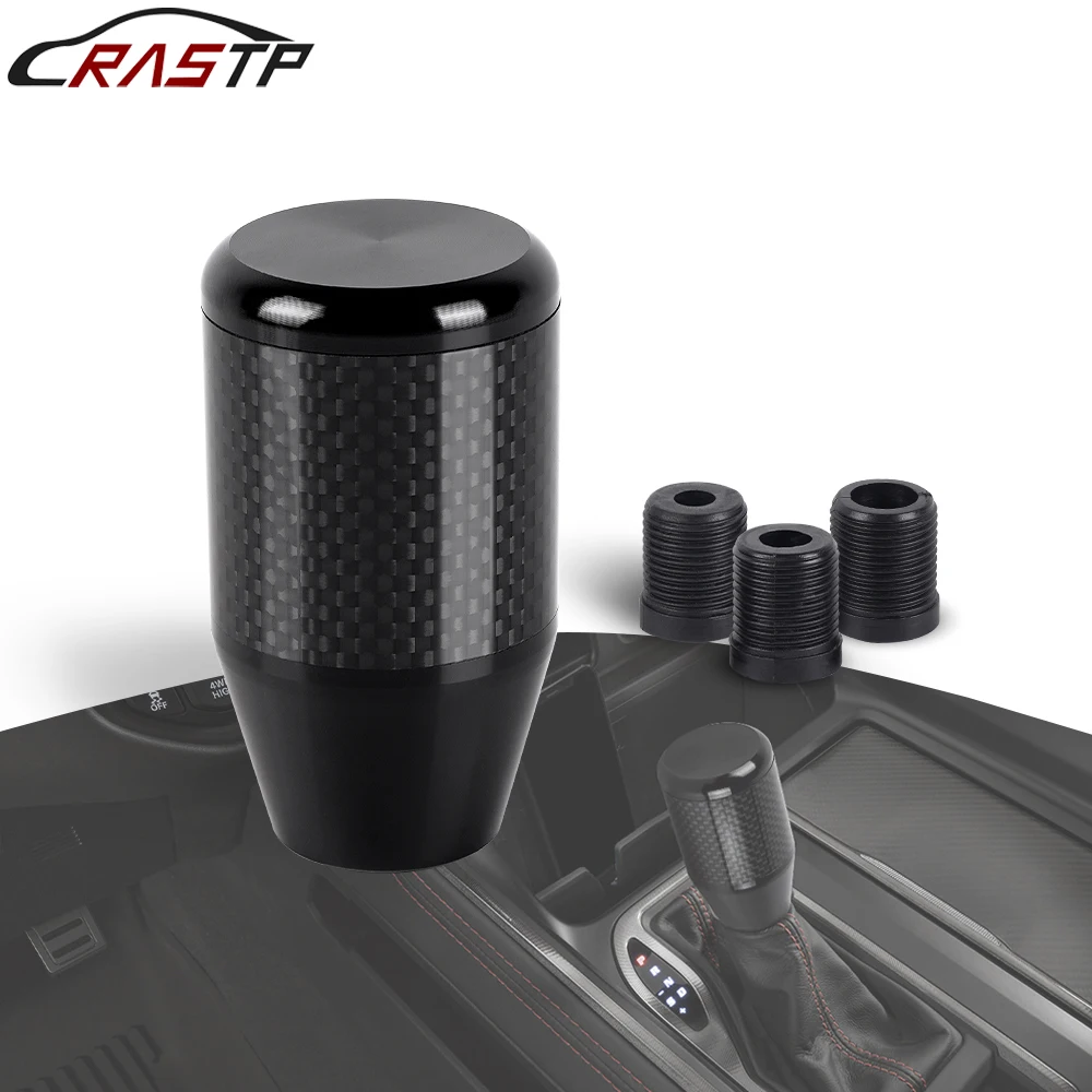 RASTP-Car Modification Carbon Fiber Trim Aluminum Alloy Shift Knob Universal Manual Gear Shift Knob For Most Car SFN193