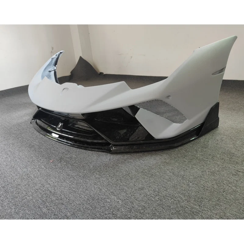

Suitable for Lamborghini Huracan LP580 LP610 modified body kit P style semi carbon fiber forged particle front bumper