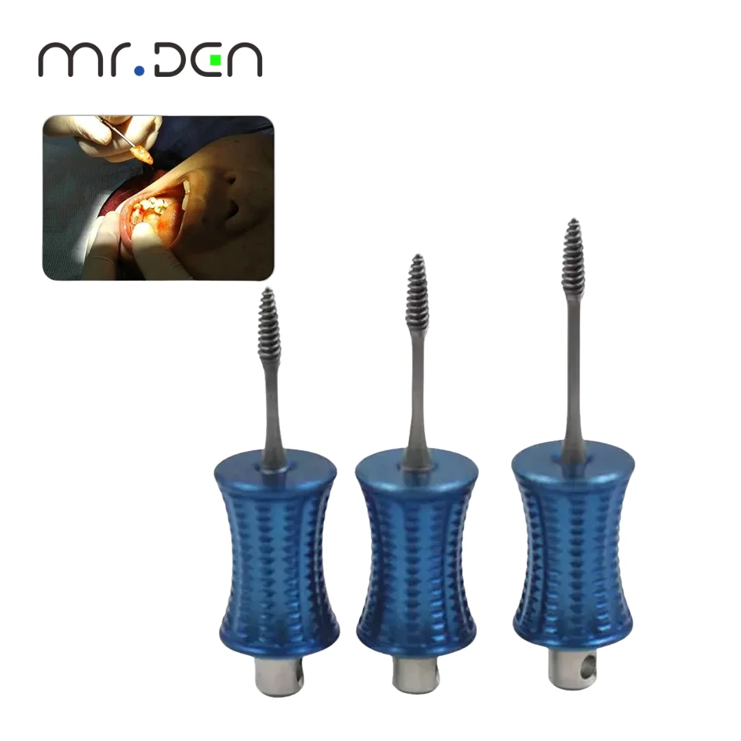 TIANTIAN Dental 3PCS Dental Manual Extractor Long Short NiTi Drill for Apical Root Fragment Extraction Dentist Tools