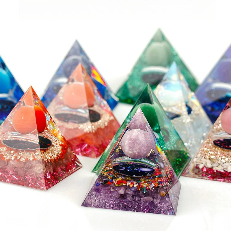 12 Constellation Crystal Pyramid Natural Crystal Stone Attract Wealth Living Room Office Desktop Bedroom Car Decoration Crafts
