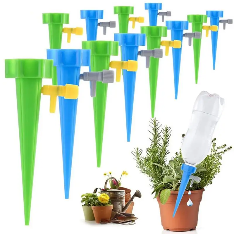 

3/6/12pcs Auto Drip Irrigation Tool Spikes Automatic Flower Plant Garden Watering System Adjustable Water Self-Watering Device