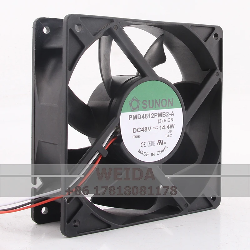 

Корпусный вентилятор для SUNON/KENJUN PMD4812PMB2-A 48 В 14,4 Вт 12038 3-проводной охлаждающий вентилятор с двойным шарикоподшипником и высоким потоком воздуха 120*120*38 мм