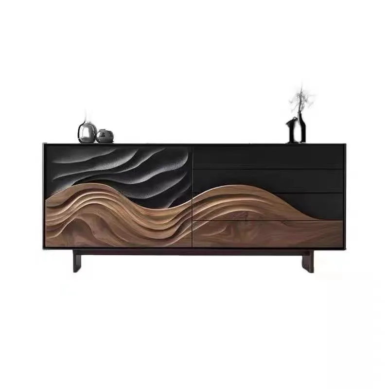 

Modern Entrance Cabinet Designer Panel Living Room Lobby Multifunctional Entrance Cabinet Wabi Sabi