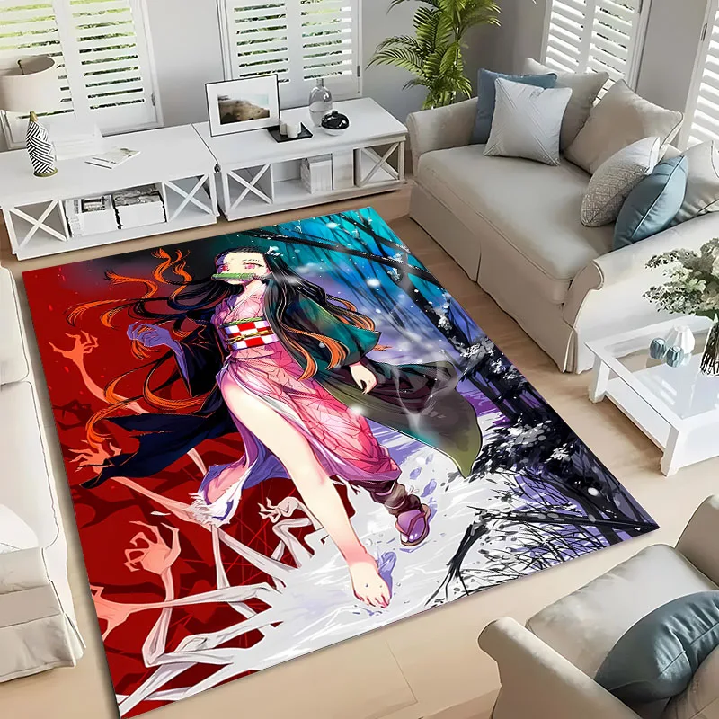 HD Kamad0 Nezuk0 Demon S-Slayer Japan Anime Carpet,Rug for Living Room Mat for Bedroom Sofa Kitchen Doormat Decor Non-slip Floor