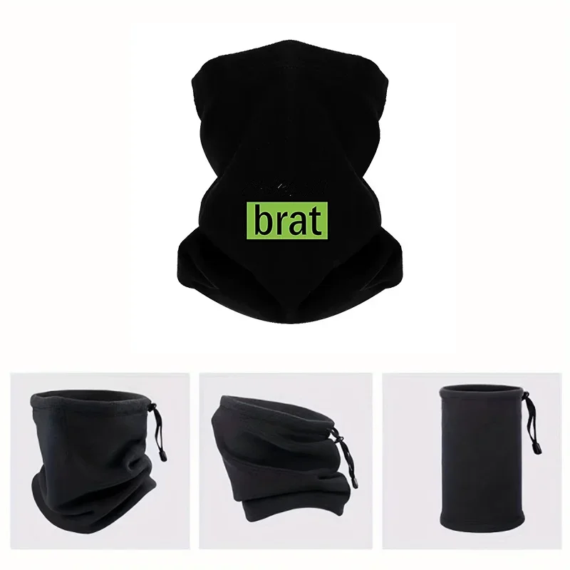 brat in green box and above Men Outdoor Scarf Mask Neck Gaiter Hat Women cap Headgear Windproof Keep Warm Winter Multifunctional