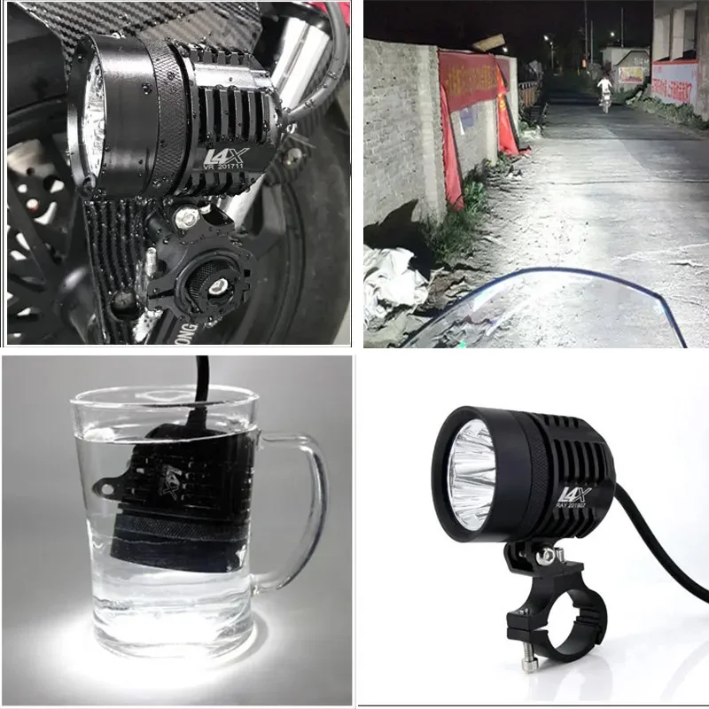 2PCS Universal L6X Headlight LED Motorbike 8000LM Moto Spotlight Waterproof Flash Fog Spot Motos Bulb Super bright 12V