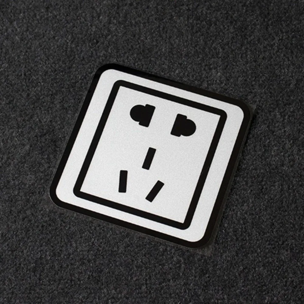 Decorative 2D Flat Car Stickers Protective Self-Adhesive Switch Sockets Reflective Stickers Waterproof Scratch Cover