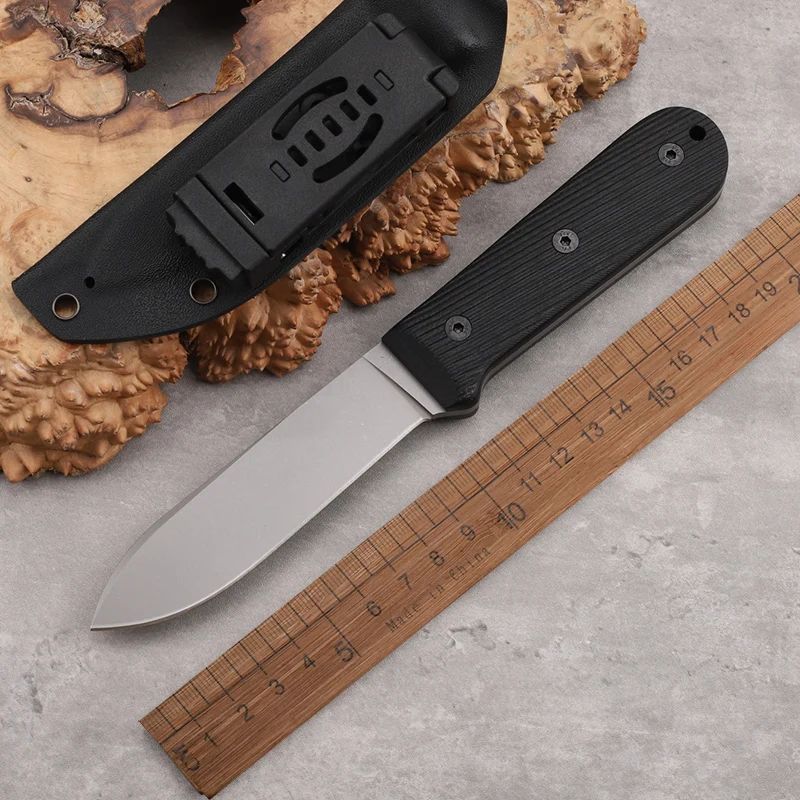 DC53 Integrated Steel G10 Handle Fixed Knife, Outdoor Camping Survival, Household Fruit Cutting, Sharp Portable Tool Knife