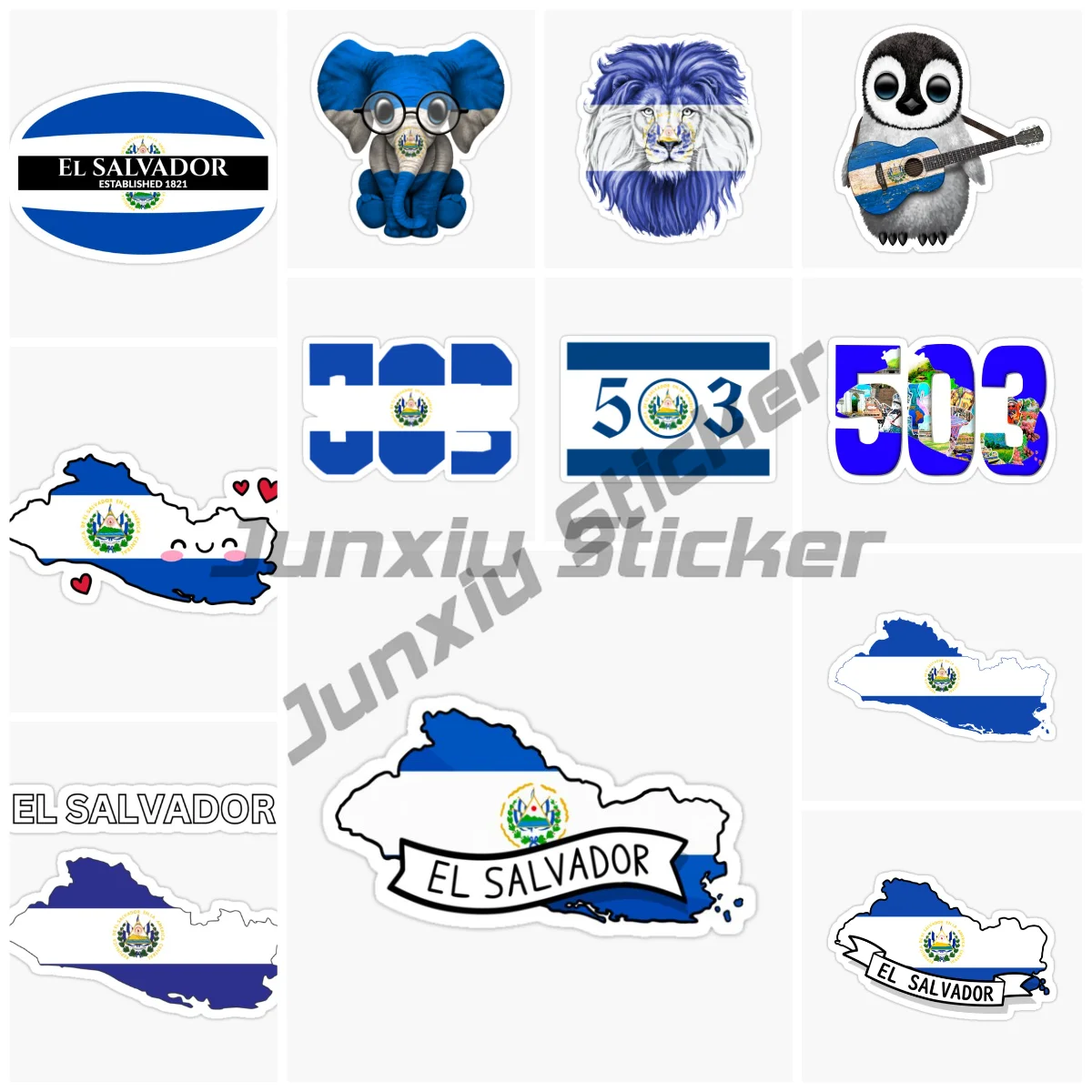 

EL SALVADOR Map Sign Flag Shield Emblem Oval Vinyl Car Bumper Window Motorcycle Helmet Sticker Decal PVC