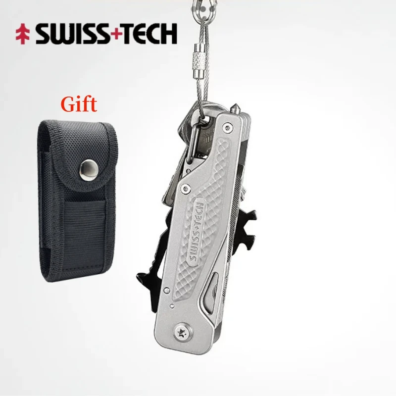 

SWISS TECH 13 в 1, многофункциональный складной многофункциональный нож, отвертка, открывалка для консервных банок, инструмент для зачистки проводов, уличный карманный инструмент, подарок для мужчин