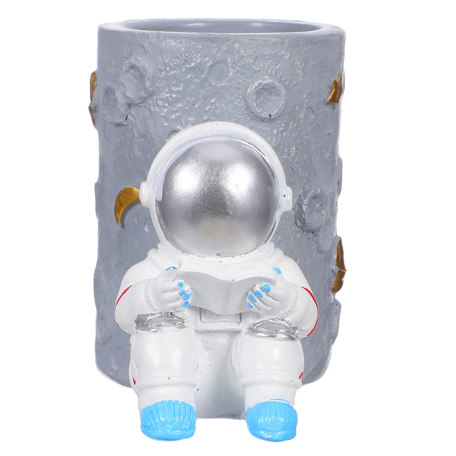 

Astronaut Pen Holder Resin Craft Pencil Storage Organizer Desktop Decoration for Office Home School Pen Holder
