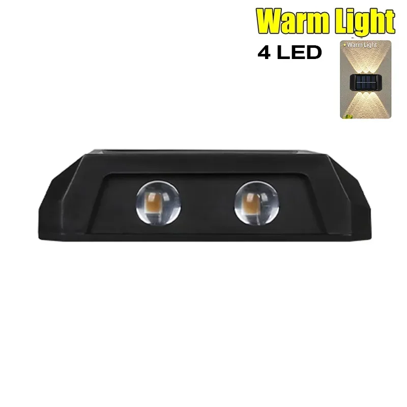 LED-licht op zonne-energie, waterdichte wandlamp voor buiten, schemering tot zonsopgang hek verlichting voor zomer tuin tuin veranda loopbrug camping thuis december
