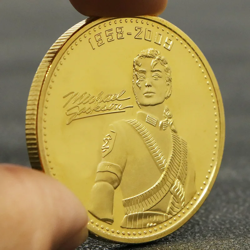 Hot Music Idol Michael Jackson Series Gilded Commemorative Coins Creative Exquisite Collect Coins Men and Women Gift - view 3
