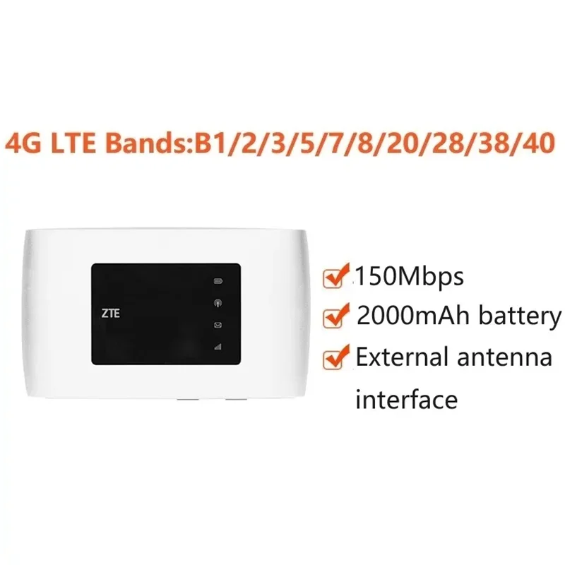 Unlocked ZTE MF920 4G Mobile LTE WiFi Hotspot Router MF920V MF920U