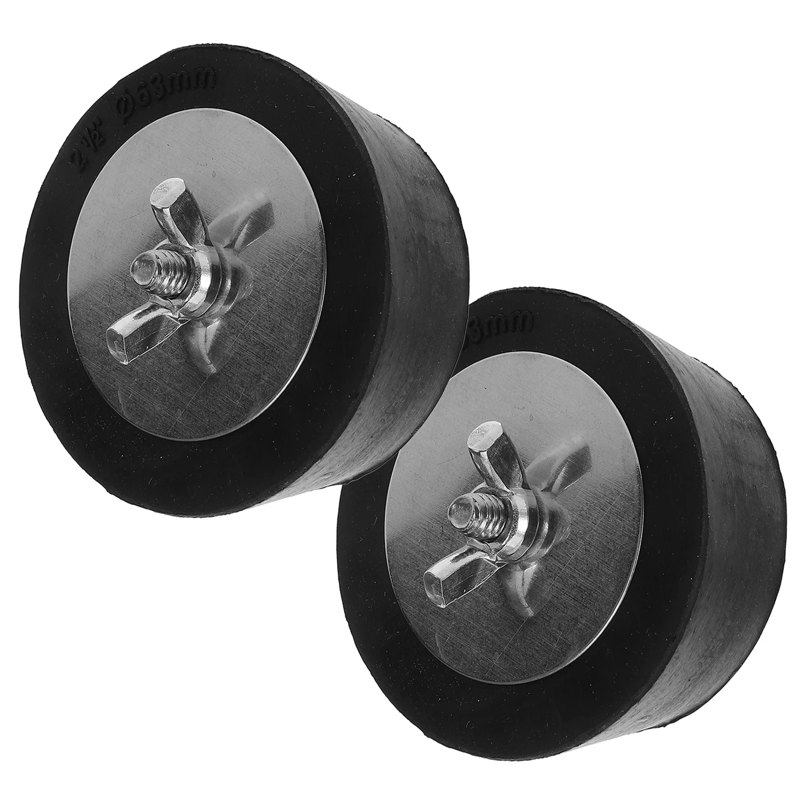 

2 Pieces Expansion Plug Safe Long Time Use PVC Steel Winterizing Leak Proof Black Above Ground Pool Plugs Easy Install