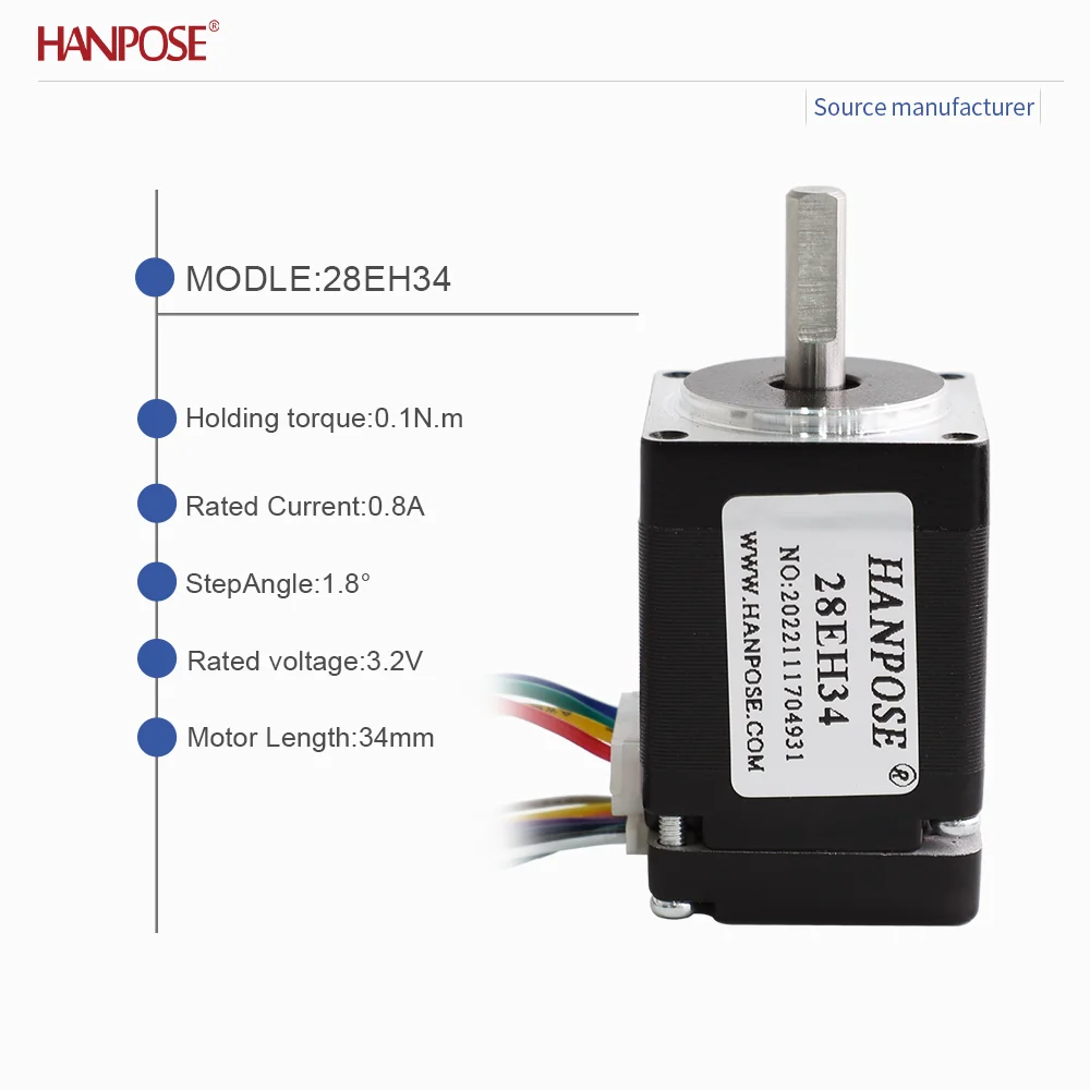 closed-loop stepper motor NEMA8 28EH34 0.8A 3.2V real-time coordinate reading, no step loss, stable operation