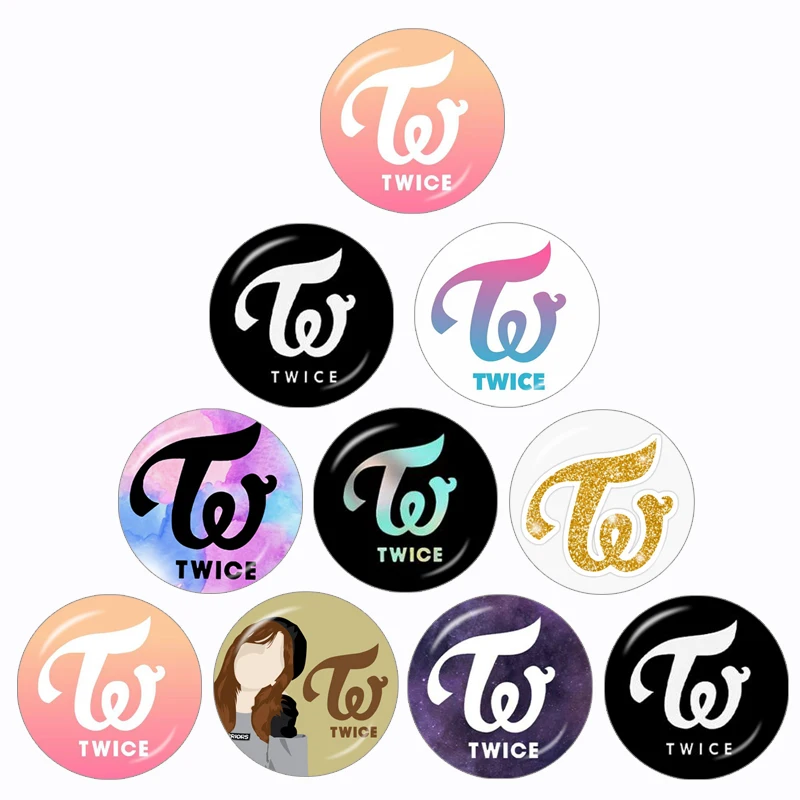 Twice Candybong Z Logo10 Pcs 12mm/16mm/18mm/20mm/25mm/30mm Round Photo Glass Cabochon Demo Flat Back Making Finding