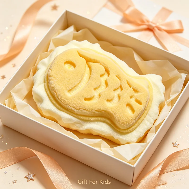 Safe Non Toxic Taiyaki Squishy Toy White Cream Edge Squeeze Fidget Toy Slow Rebound Stress Toy Birthday Party Present For Gifts
