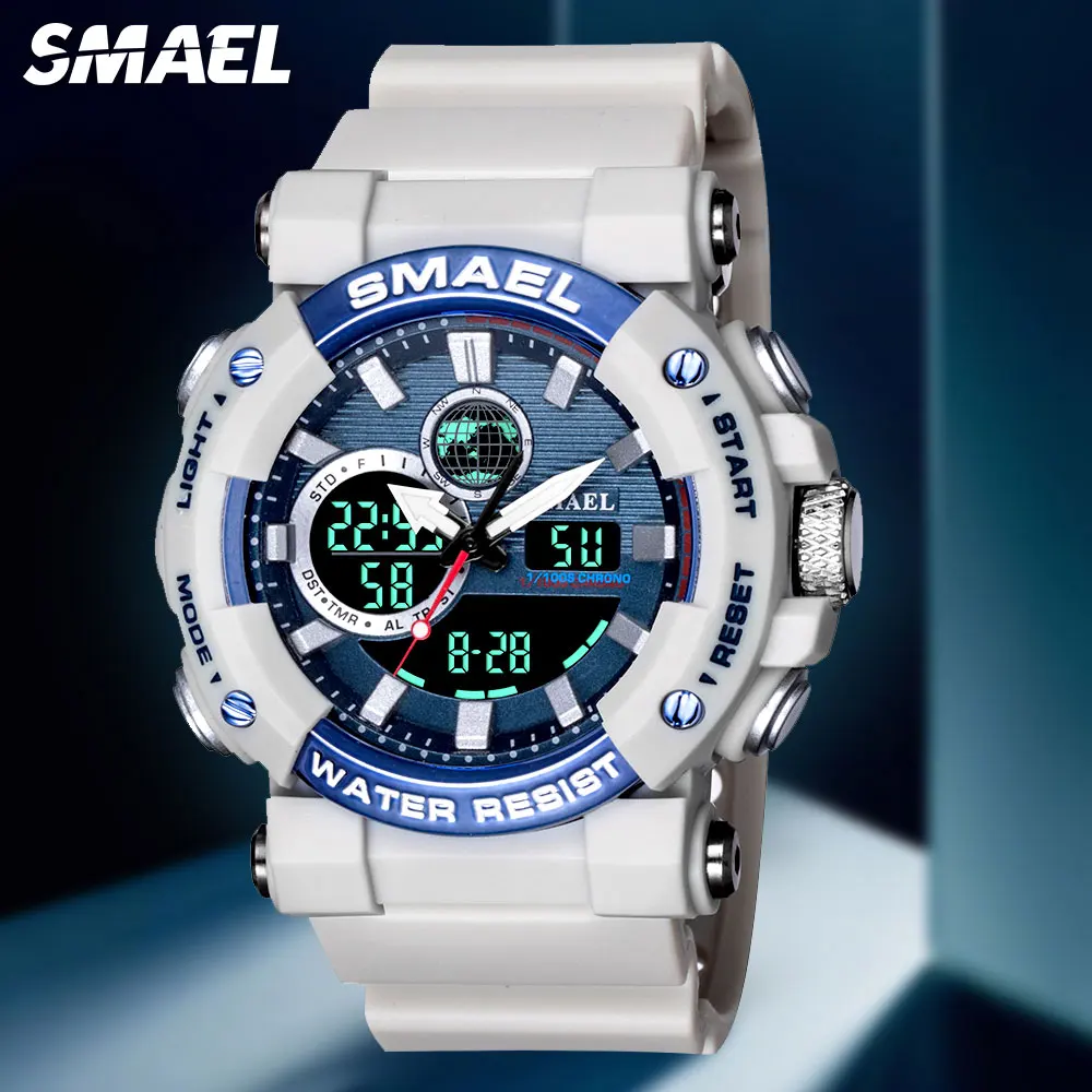 

SMAEL Military Sport Digital Watch for Men LED Display Chronograph Quartz Watches Multi-functional Alarm Clock Wristwatch 8048
