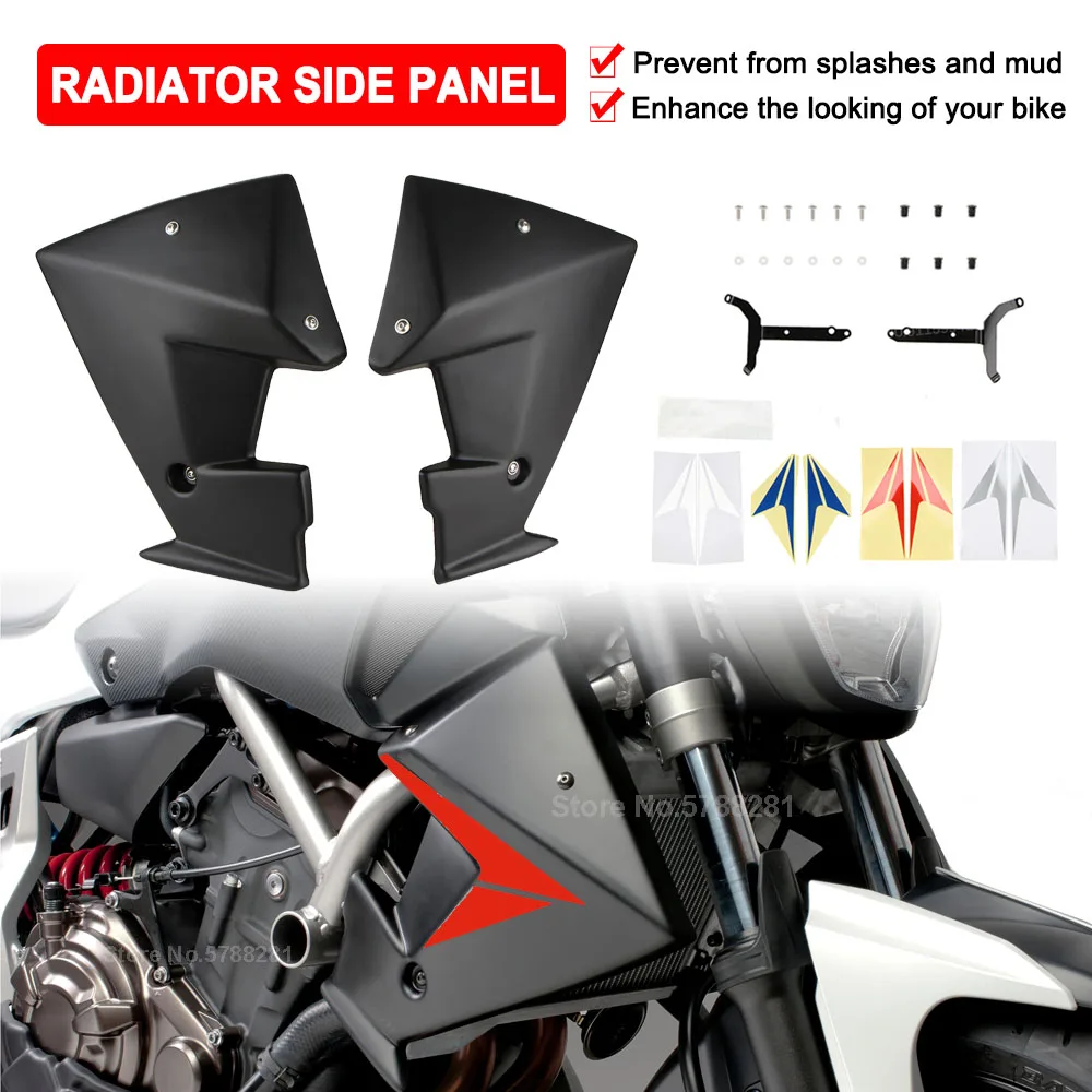 

Radiator Side Covers For Yamaha MT07 FZ07 2014-2016 2017 2018 Motorcycle Accessories Radiator Side Panel Protector Fairing Cover