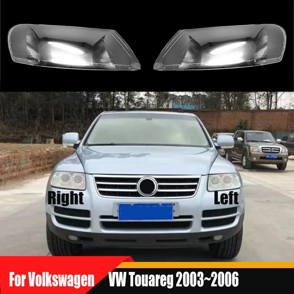 

Headlight Cover Shell For Volkswagen VW Touareg 2003 2004 2005 2006 Transparent Lampshade Plexiglass Replace Original Lens