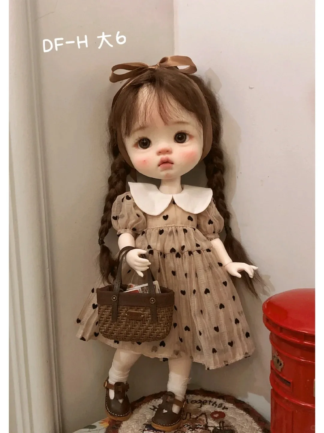 sd BJD doll 1/6-qianqian large head series doll resin material DIY makeup doll model toy Multiple Free shipping from stock