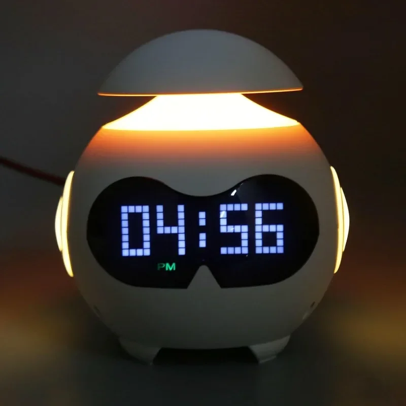 Reloj despertador inteligente, dispositivo inalámbrico de alta fidelidad, sonido de nivel, Bluetooth, altavoz, pantalla LED, Digital, luz nocturna,