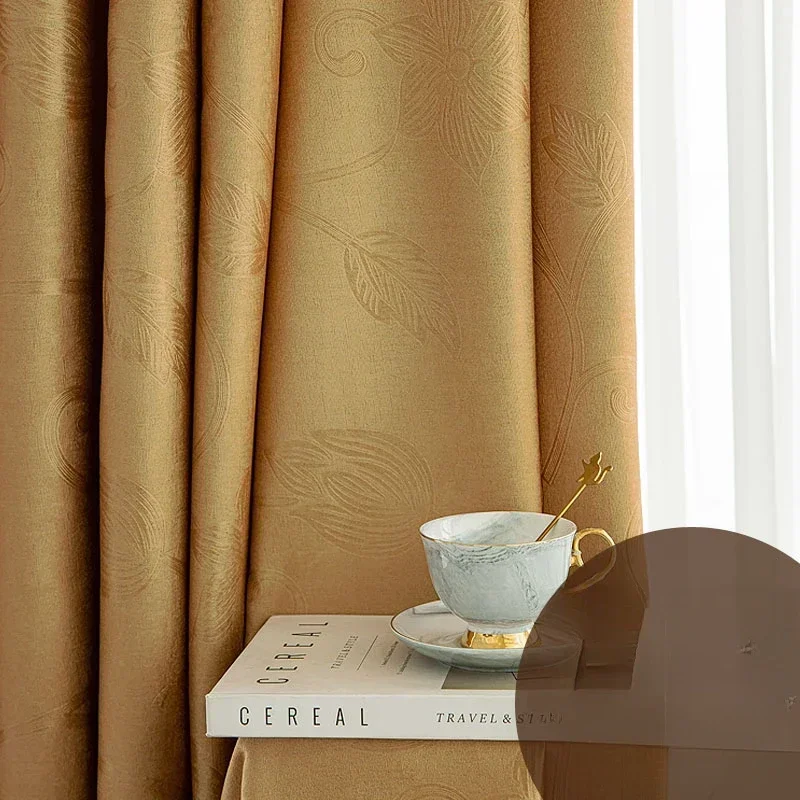 

Blackout Curtains For Living Room Bedroom Balcony Floating Window Sunshade Heat Insulation Sunscreen luxury Blackout Elegant
