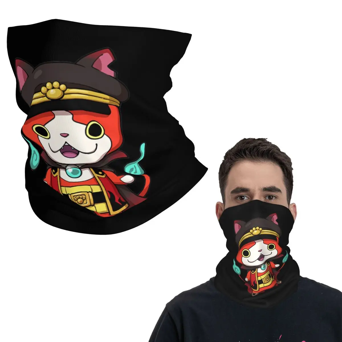 

Yo-Kai Watch Cartoon Game Bandana Neck Gaiter Printed Magic Scarf Multi-use Face Mask Riding Unisex Adult