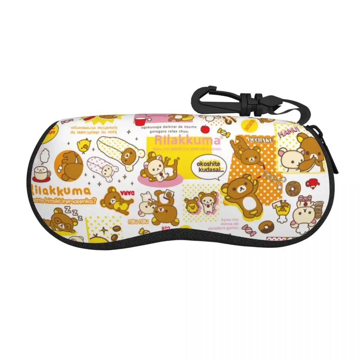 

Custom Kawaii Rilakkumas Bear Collage Shell Eyeglasses Protector Cases Cute Sunglass Case Glasses Bag