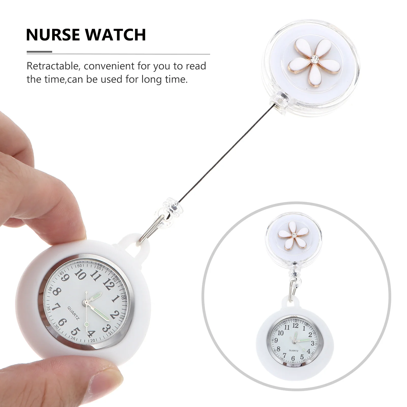 

Creative Nurse Durable Medical Pocket Watch Clear Dial Portable Hanging Chest Fob Watch For Women Nurses Doctors Gift Buckle