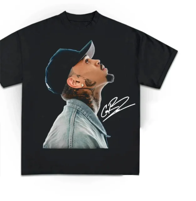 

Chris Brown Breezy Bowl XX Concert Tour Cotton T Shirts Vintage Hip Hop Gothic T Shirt Men's Oversized Cotton T-shirt Streetwear