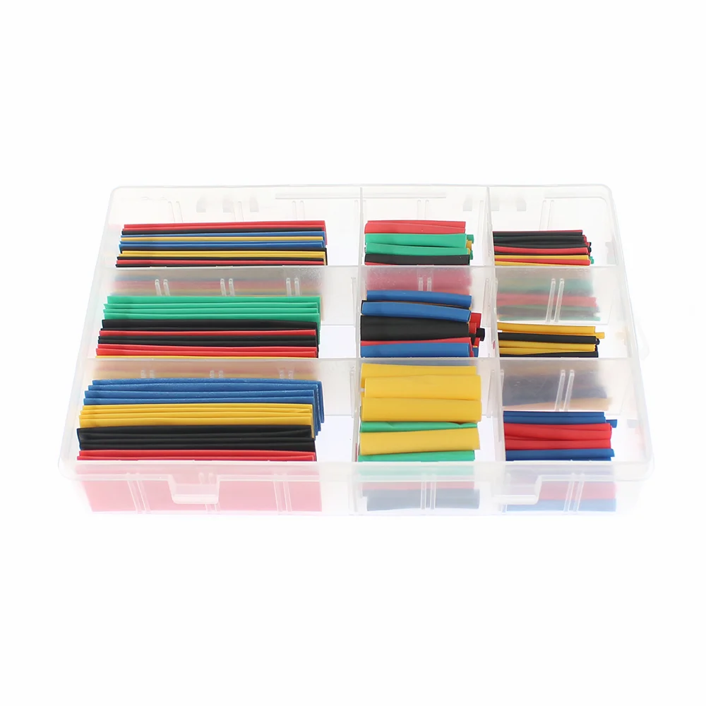 102-850PCS Thermoresistant tube Shrink wrapping 2:1 3:1 heat shrink Sleeving set Wire Cable Polyolefin Wrap Tubing