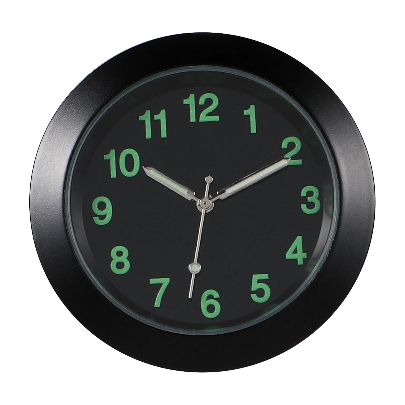 

Universal Dashboard Quartz Clock Black Luminous Pointer Compact Air Vent Clip Night Use Car Interior Decoration