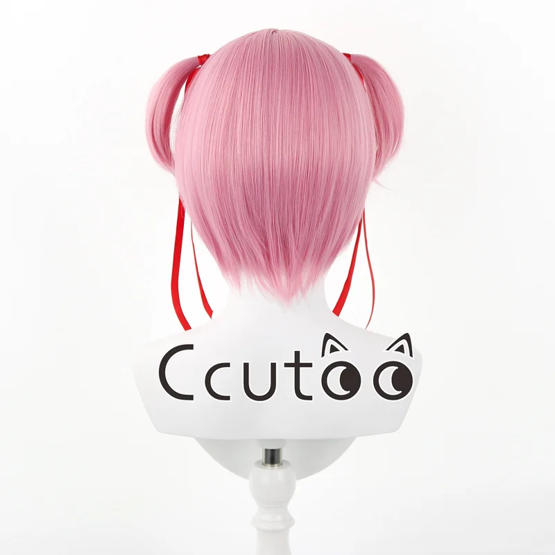 Anime Doki Doki Literature Club Natsuki Cosplay Perücke mit rotem Band Halloween Karneval Party Requisiten Kunsthaar – Detail 4