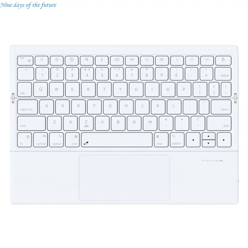Space Saving Foldable Bluetooth-Compatible Keyboard With Multiple Device Connectivities And Precisions Touchpads E65A