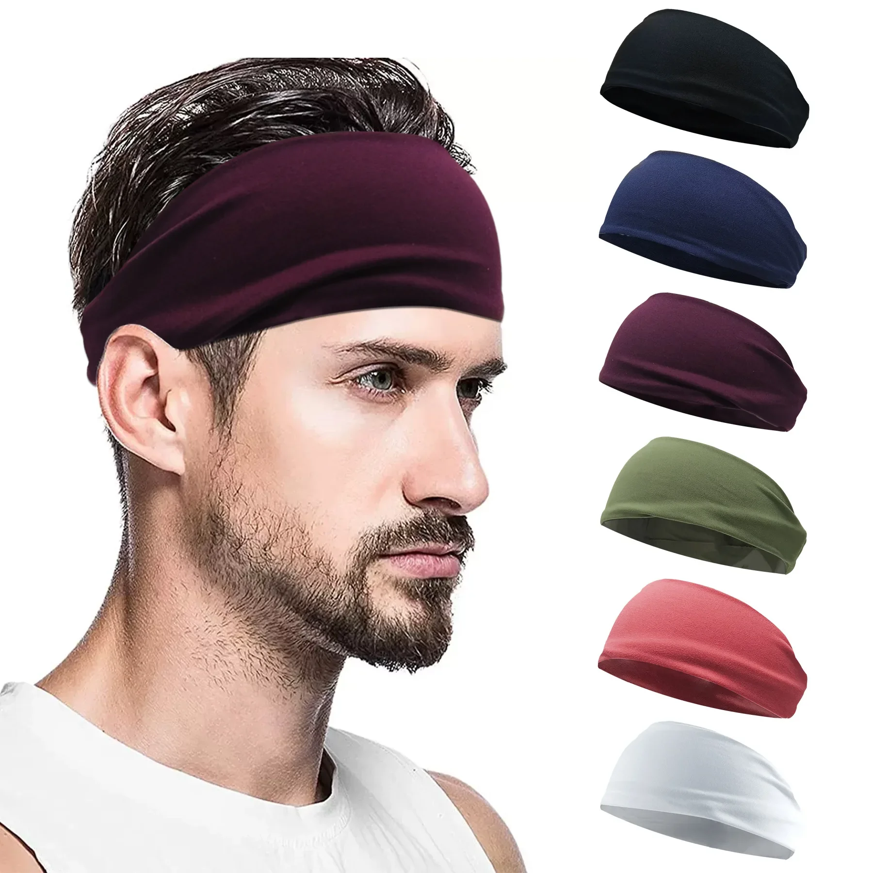 

Explosive antiperspirantsweat-absorbing and breathable headband, running fitness yoga wide-edge high-elasticity sports headband