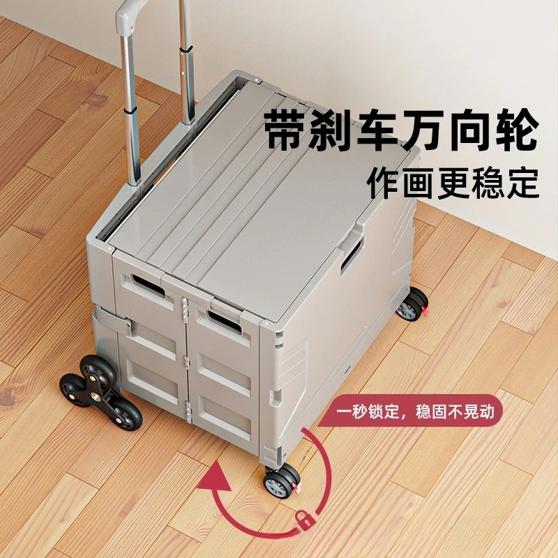 Art student art test folding painting box trolley outdoor sketching painting cart drawing board