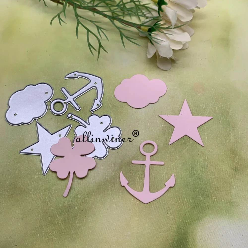 Anchor cloud four-leaf clover Metal Cutting Dies Stencils Die Cut for DIY Scrapbooking Album Paper Card Embossing